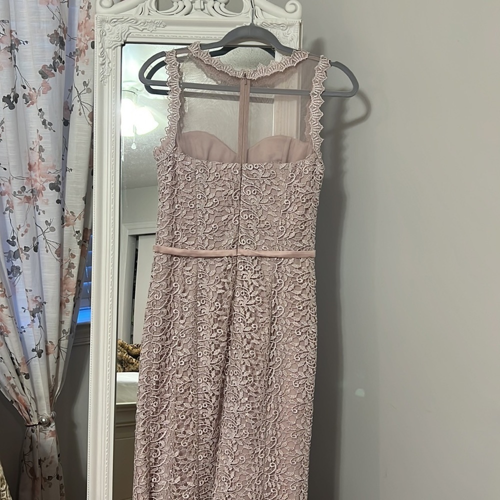 055 JS Collections Dusty Rose Formal Prom Dress Gown - Picture 4 of 10